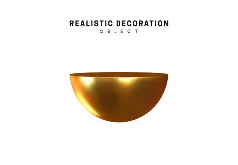 Isolated 3d object Shapes even half of the ball, semi circular ball, cut sphe イラスト素材