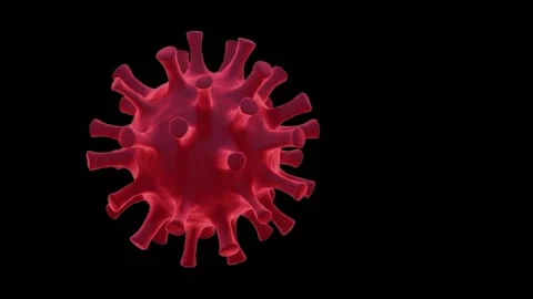 Isolated 3d render of corona virus Stock Footage 155106470