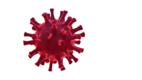 Isolated 3d render of corona virus Stock Footage 155106692