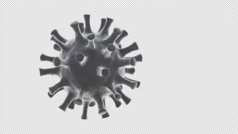 Isolated 3d render of corona virus Stock Footage 155116990