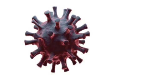 Isolated 3d render of corona virus on white background Stock Footage 155154995