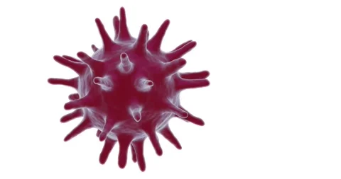 Isolated 3d render of corona virus Video stock 155640912