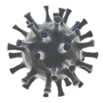 Isolated 3d render of corona virus Illustrazione stock