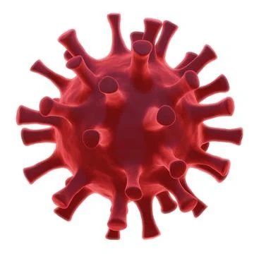 Isolated 3d render of corona virus Stock Illustration