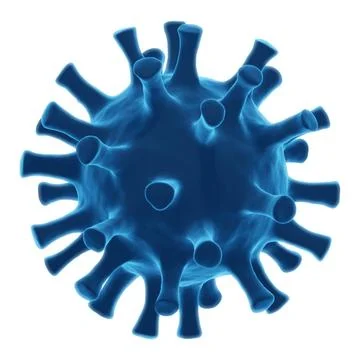 Isolated 3d render of corona virus Illustrazione stock