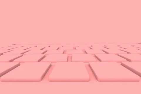 Isolated 3D render laptop computer. Pink color ,Pink background Illustrazione stock