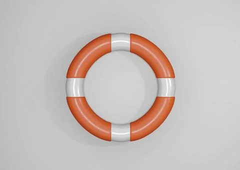 Isolated 3d render of life buoy for saving concepts. isolated 3d render of... Stock Photos
