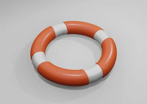 Isolated 3d render of life buoy for saving concepts. isolated 3d render of... Stock Photos
