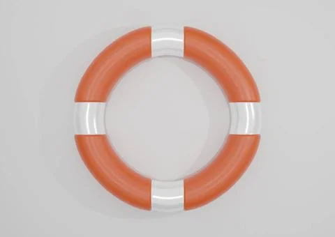 Isolated 3d render of life buoy for saving concepts. isolated 3d render of... Stock Photos