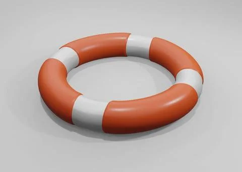 Isolated 3d render of life buoy for saving concepts. isolated 3d render of... Stock Photos