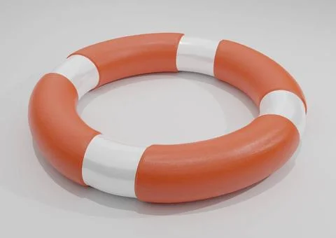 Isolated 3d render of life buoy for saving concepts. isolated 3d render of... Stock Photos