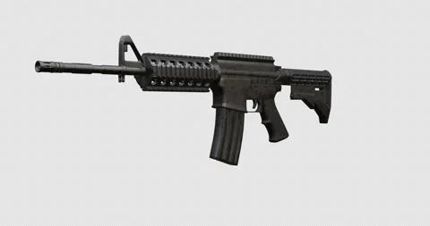 Isolated 3d render of rifle gun weapon on transparent background in mov format. Stock Footage 196905288
