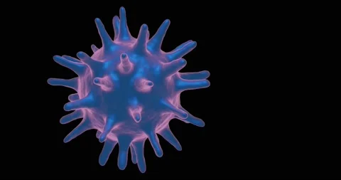 Isolated 3d render of virus Stock Footage 155183162