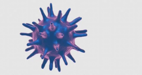 Isolated 3d render of virus Stock Footage 155189305