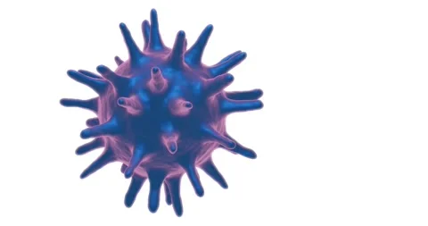 Isolated 3d render of virus Video stock 155189480