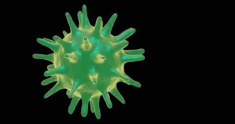 Isolated 3d render of virus Video stock 155640964