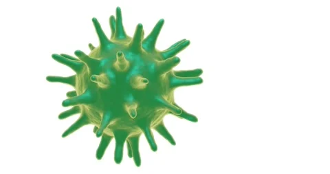 Isolated 3d render of virus Stock Footage 155642737