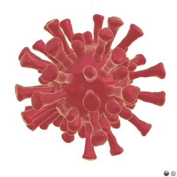 Isolated 3d render of virus Stock Photos