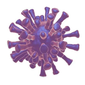 Isolated 3d render of virus Stock Photos