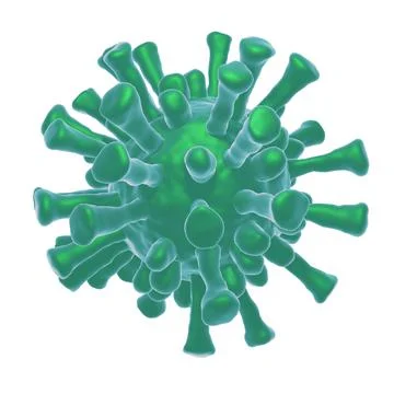 Isolated 3d render of virus Stock Photos