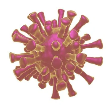 Isolated 3d render of virus Stock Photos