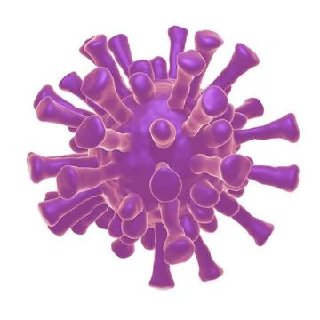Isolated 3d render of virus Stock Photos