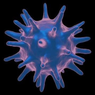 Isolated 3d render of virus Stock Photos