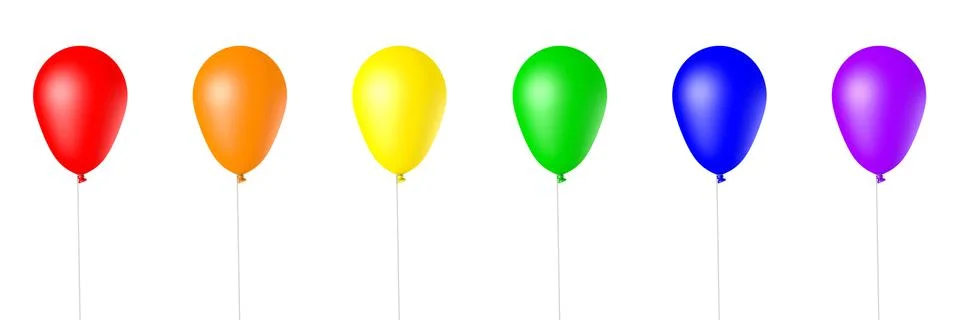 Isolated 3d rendered balloons Stock Illustration