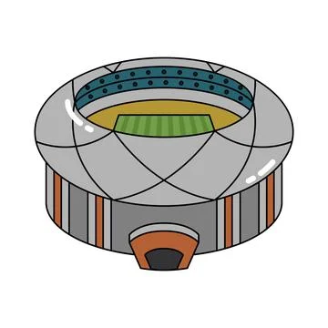 Isolated 3D stadium icon Modern building Ilustración de archivo