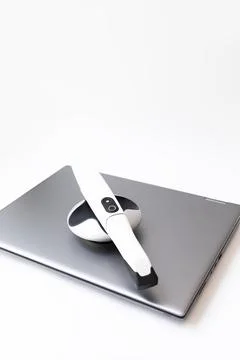 Isolated 3D Tooth Scanner For Imaging Teeth on Computer, Notebook. White 3d Stock Photos