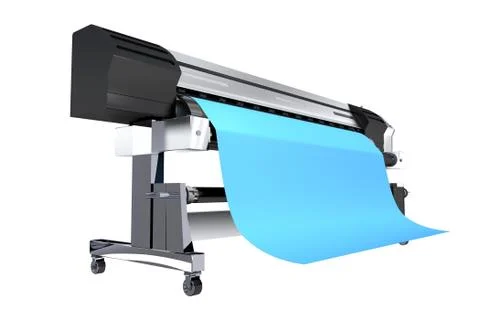 Isolated 3d wide printer Stockillustratie