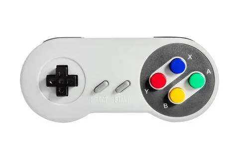Isolated 8 bit classic game pad controller. Stock Photos