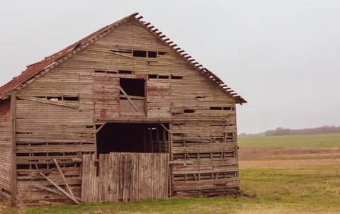 Isolated Abandoned Barn Stock Photos