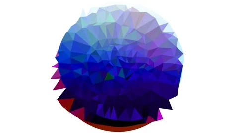 Isolated Abstract blue round shape with triangular peaks white background LOOP Stockbeeldmateriaal 118200561