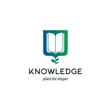 Isolated abstract book vector logo. School and university logotype. Opened book Stock Illustration