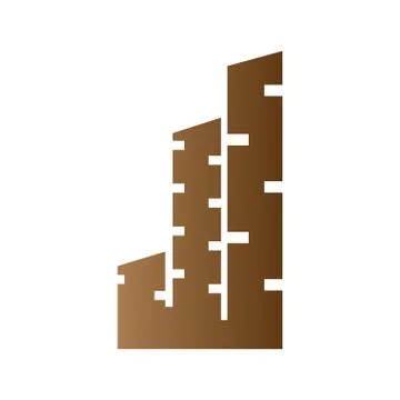 Isolated abstract building logo Ilustración de archivo