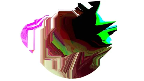 Isolated Abstract burnt round shape on white background TV screen interferenc Stockbeeldmateriaal 118154270