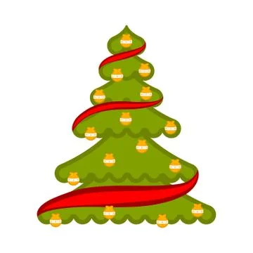 Isolated abstract christmas tree Stock Illustration