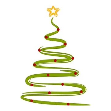 Isolated abstract christmas tree Stock Illustration