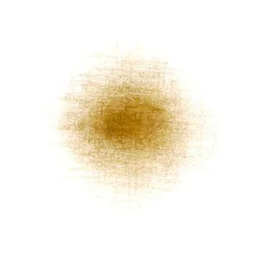 Isolated abstract circle spot blot of gold brown color on a white background. Stock Illustration