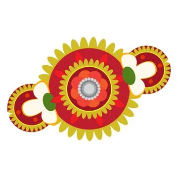 Isolated abstract colored flower Stock Illustration