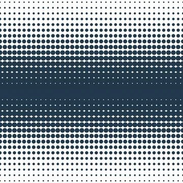 Isolated abstract dark blue dotted background. Round shape decorative backdrop. Stock Illustration