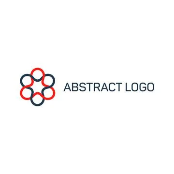 Isolated abstract flower vector logo. Simple flat floral decoration. Stock Illustration