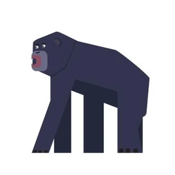Isolated abstract gorilla Stock Illustration