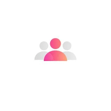 Isolated abstract human silhouette vector logo. Social network profile picture Stock Illustration