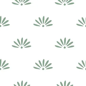 Isolated abstract nature seamless pattern with chamomile elements print. Blue Illustrazione stock