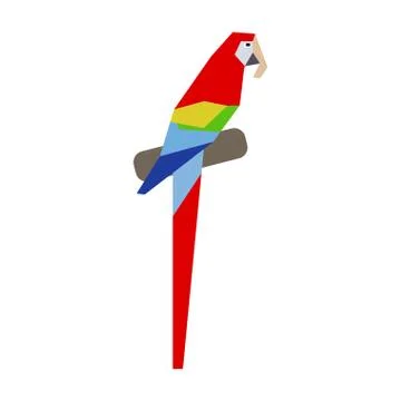 Isolated abstract parrot Stock Illustration