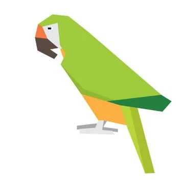 Isolated abstract parrot Stock Illustration