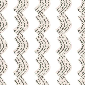 Isolated abstract seamless pattern with lilac elements on white background. Stock Illustration