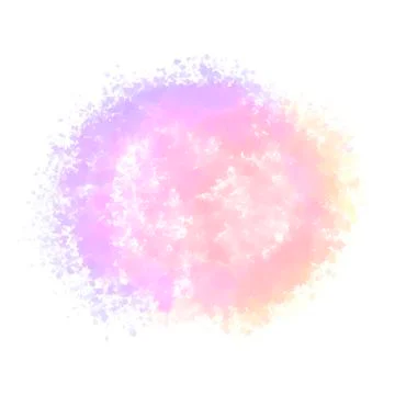 Isolated abstract spot blot gradient delicate pastel color purple, pink, peac Stock Illustration